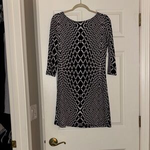 Chic Geometric 3/4  Sleeve Dress